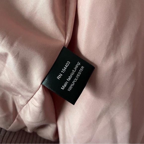 Shaci Faux Fox Fur Pink Bomber Jacket Teddy Coat Mob Wife Size Large - Picture 11 of 13